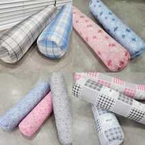 (솜포함) 시어서커 여름 사탕베개 캔디쿠션 롱쿠션 바디필로우, 체크스타 블루