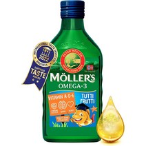 묄러스 노르웨이 오메가3 비타민 A D E 투티프루티맛 250ml