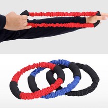 활쏘기 연습 국궁 풀러 로프 탄력 그립 손잡이 도구, 블랙 45파운드