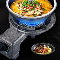 중화렌지 업소용 1구 튀김렌지 중식화구 간택기 버너 주물 고압 단일 강력한 스토브 고화력 가스렌지, 단일사이즈, C