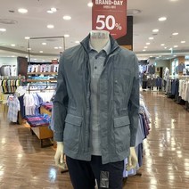 트레몰로 (주)세정 20년 이월 70% 여름 남자 카키 캐주얼 사파리 자켓 형 점퍼 TRNKAWM2126 -7881