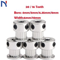 랫풀다운도르레 등운동 파워렉 가정용 3D 프린터 부품 액세서리 GT2 20 Teeth 16 보어 5mm/6.35mm/8mm 타이, 07 20T W6 B8