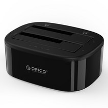 오리코 USB 3.0 2베이 클론 도킹스테이션 블랙 6228US3-C
