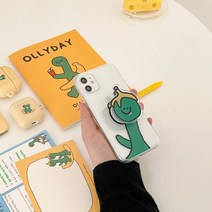 (투명 아크릴톡) 올리 초록이 바나나. 맥세이프 자석 마그네틱 스마트톡 그립톡 휴대폰 스마트톡 만들기 아이폰 케이스 제작 투명 커플 우정 휴대폰 핸드폰거치대