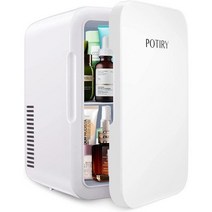 Potiry 미니 냉장고 6 Liter AC/DC 포터블 Thermo일렉트릭 쿨러 워머 스킨케어, 6L_하얀색