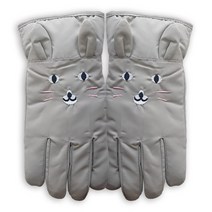 주니어 여성 캐릭터 패딩장갑 전체기모 퍼안감 스키 데일리 여아 키즈 여성