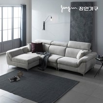 장인가구 슈어 생활방수 아쿠아텍스 클린 4인용 패브릭 소파스툴포함착불, 색상:크림화이트