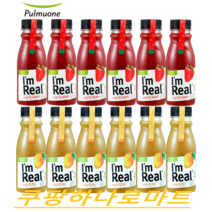 (풀무원)신선한 아임리얼 순수착즙 과일 딸기냉장주스 스트로베리6입+망고6입=12입 멀티팩