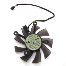 냉각팬 ASUS 9600 냉각 팬용 R128015SU DC 12V 0.50AMP 4 핀 75mm GTS450 460 HD7850 EAH5830 6850 9800G, 01 없음 RGB_01 Black