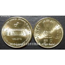 인도 2012 캘커타 조폐국 60주년 5루피 유통 기념 기념주화 수집제품 특별한취미 대박선물