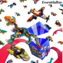 에센셜토이 칭찬 블록 공룡 자동차 24세트 장난감 레고호환 변신 블럭 놀이