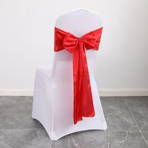 릴렉스체어 편한의자 캠핑의자 다채로운 새틴 새시 결혼식 의자 활 의자 커버 새틴 생일 호텔 쇼, 빨간색, 15x270cm