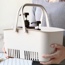 PKFARM 욕실용품 수납 세면 바구니 정리함 목욕바구니, 단일색상(화이트계열)