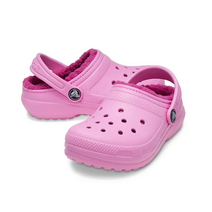 크록스 겨울 털 슬리퍼 털신 207009-6SW 클래식 라인드 키즈 테피핑크