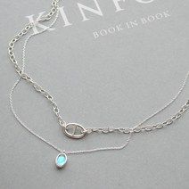 은목걸이 925실버 반달클립 굵은체인 초커 목걸이 샹달목걸이