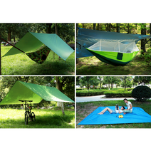 렉타타프 헥사타프 자외선차단 방수 캠핑 그늘막 타프스킨 차박 윈드스크린, 카키, Vol.2, O