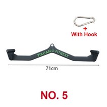 티바로우 손잡이 t바 핸들 케이블 머신 그립 랫풀다운 바 트라이셉스 로프바 헬스 체육관 홈 기계 부착 이두근 삼두근 백 블래스터 액세서리, 5번