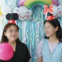 생일 고깔 꼬깔 모자 DIY 만들기 4종 해피벌스데이 파티 햇, 3.핑크리본