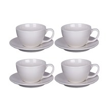 시라쿠스 뉴욕 기본 라인 화이트 카페라떼잔 320ml 4세트