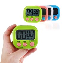 큰액정 쿠킹타이머 디지털 타이머 초시계 스탑워치, 칼라타이머(핑크)