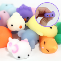 (10개) 클래식 애니멀 말랑이 주물럭 찐득이 끈끈이 심쿵란 푸시팝 모찌 스퀴시, 클래식애니멀, 색상랜덤