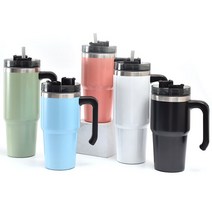 저스티스 파스텔 진공 스텐 냉온 텀블러 900ml, 실버900ml