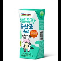 유산균음료 바른목장 파스퇴르 125MLx24EA, 단품, 단품