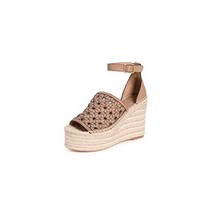 토리버치 여성용 Basketweave 에스파드리유 웨지 샌들