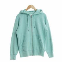 유니클로 민트 면혼방 포켓후드집업 공용 XS 0375