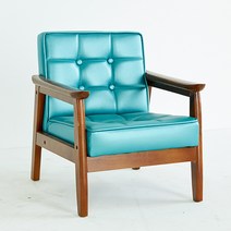 P55A 애쉬목 PU인조가죽 1인 유아소파, 베이지