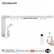 Zemismart-와이파이 커튼 모터 Tuya 스마트 라이프 맞춤형 전기 트랙 RF 원격 알렉사 에코 Yandex 앨리스 음성