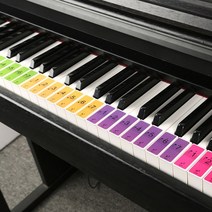 신디사이저 88 키 피아노 키보드 스티커 2-in-1 번호가, 01 Multicolor