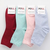 PGM^*^몰여성 비비드 컬러 골지 무지 패션 양말 3켤레 캐주얼 데일리 세트 학생 학생용 용양말 중목^*췤pgm