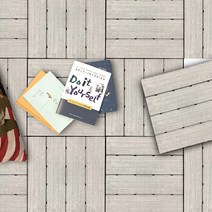 야외 테라스 옥상 베란다 조립식타일 9P 데크타일 바닥재, 파파메이드 베이지브러쉬(6213), 9개입