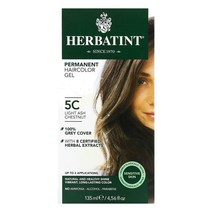 허바이틴트 Herbatint 퍼머넌트 헤어컬러 젤 5C 밝은 회갈색 135ml(4.56fl oz), 4개