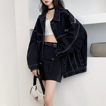 자수 데님 자켓 하늘비즈 A31 E853M871