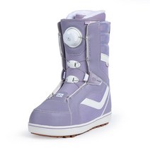 스노우보드신발 보드부츠 스노우보드부츠 스노우보드화 스노우부츠 WS 스노보드화 남 자동 버클 여 플라워 스키화 성인, 퍼플 S6000