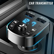 카오디오블루투스자동차 무선 블루투스 5.0 FM 송신기 오디오 수신기 MP3 플레이어 듀얼 US 빠른 충전기 어, 한개옵션0