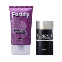 패디 FADDY 몰딩 클레이 헤어 왁스 120ml+나녹신 헤어 파이버 22g, 다크브라운