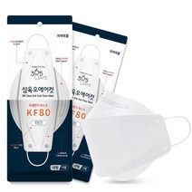삼육오에어컷 미세먼지 마스크 KF80 3D타입 대형 화이트, 70장