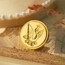 비즈 실링 왁스 도장 레트로 토끼 백조 구리 헤드 왁스 인감 스탬프 봉투 스크랩북 장식 재료 DIY 웨딩 카, 04 Ballet swan