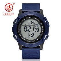 군대 전자 손목 시계 패션 OHSEN남성 디지털 시계 5ATM 다이브 남성 스포츠 그레이 남성용 손목시계