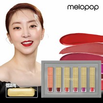 [MELOPOP] 멜로팝 립싱크 립틴트 패키지 (컬러 6종 + 립 파우치) ⓑ, 상세 설명 참조, 상세 설명 참조