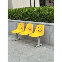 웨이딩 버스 정류장 의자 병원 약국 긴의자 대기, 2인용 매트 블랙