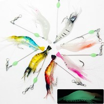 루플라 피싱메카 새우 루어 웜훅 7.5cm 외질낚시 야광웜 소프트베이트 루어채비, 클리어