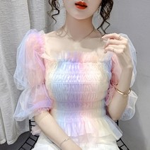 셔링 블라우스 여성 프릴 주름 러블리룩 19