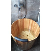 편백나무반신욕기 1인 간이욕조 반신욕기 이동식 가정용 히노끼 욕조 목용탕 홈 사우나 찜질방, 70X70, 1개