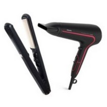 필립스 드라이케어 어드밴스드 헤어 드라이기 HP8238/09 + 그리에이트 티타늄 매직 미러 고데기 24mm M24, 드라이기(HP8238/09), 고데기(M24), 드라이기(블랙 + 핑크)