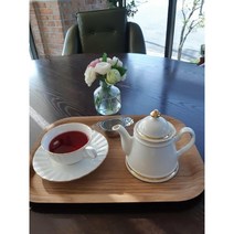 골드림 럭서리 홈카페 커피홍차잔, 화이트, 1개