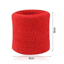 헬스 손목보호대 2Pcs 손목 밴드 가벼운 무게 코 튼 탄성 스포츠 Sweatband 흡수 배드민턴, 빨간